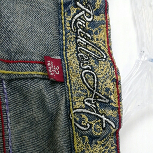 Ruthless art cobra embroidered jeans size 32 - Picture 5 of 8